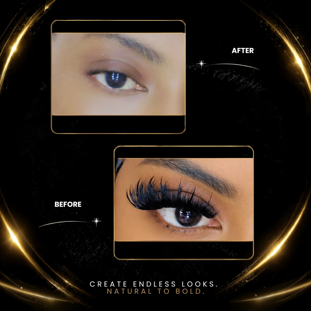 Vogzzy Premium Pre-Spiked Cluster Lashes — Slim