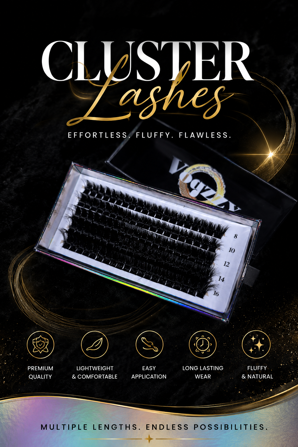 Vogzzy Lash Premium Pre-Spiked Cluster Lashes